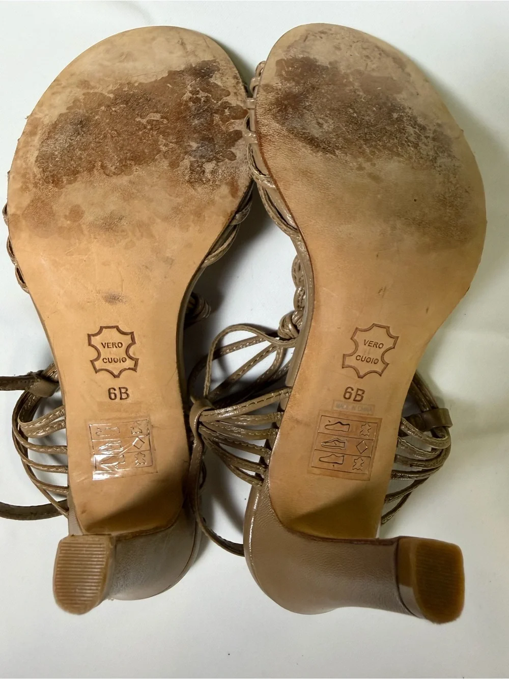 Charles by Charles David Braided Strappy 3” High Heels - Tan /Brown - Elegant 6